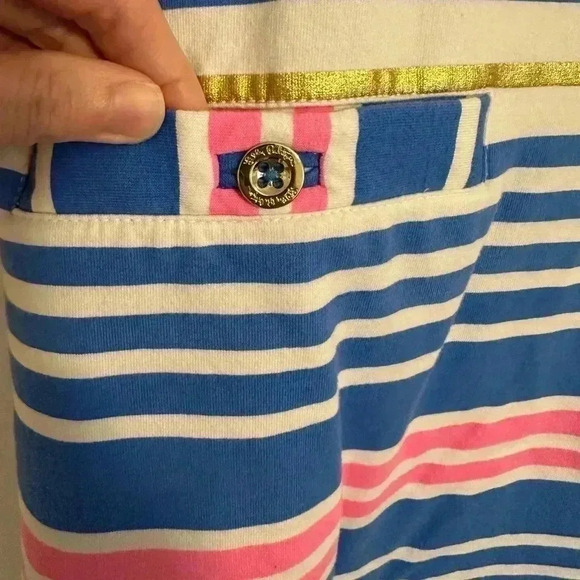 Lilly Pulitzer Lena Dress Lapis Blue Tiki Stripe Size Small - Picture 4 of 12
